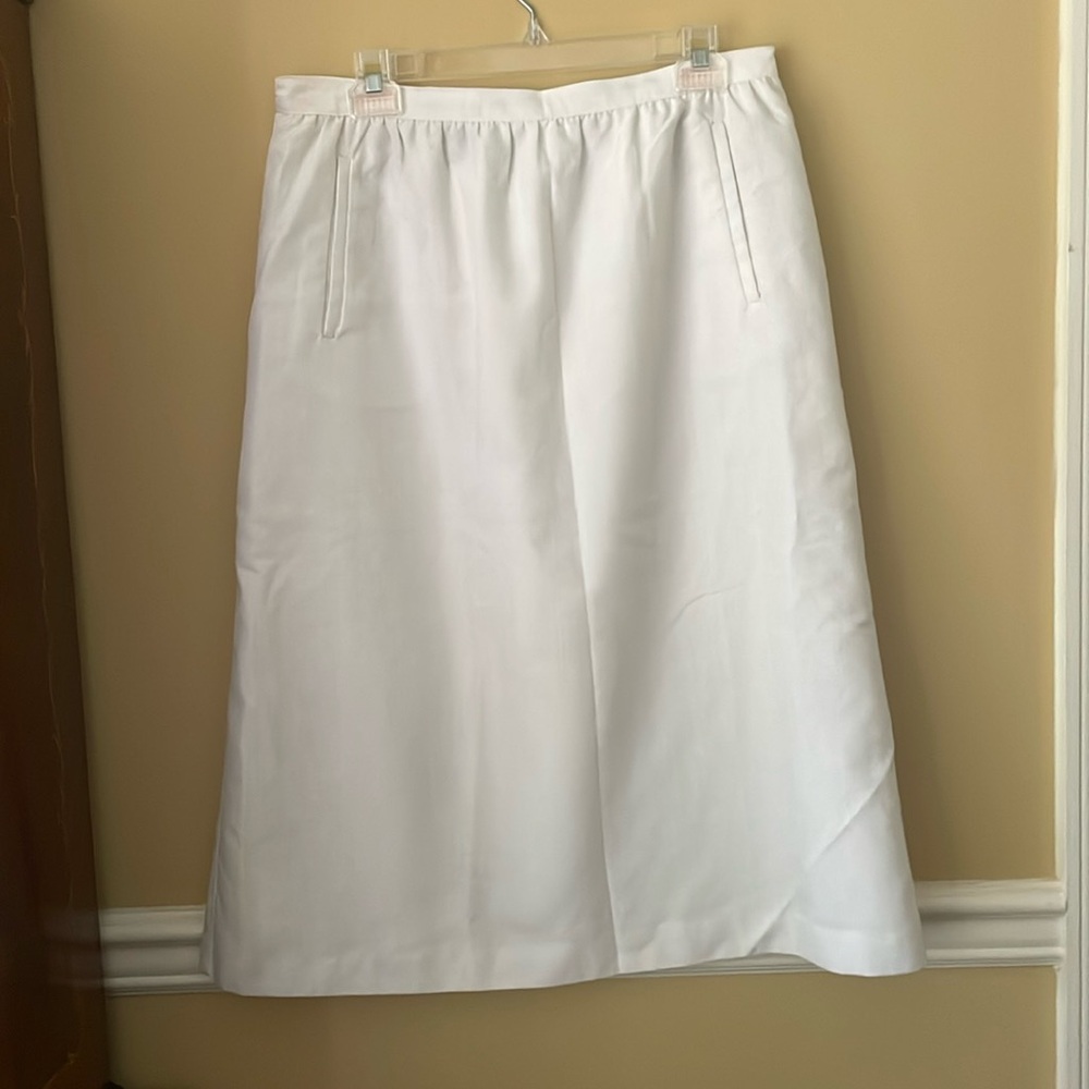 Haberdashery midi white skirt